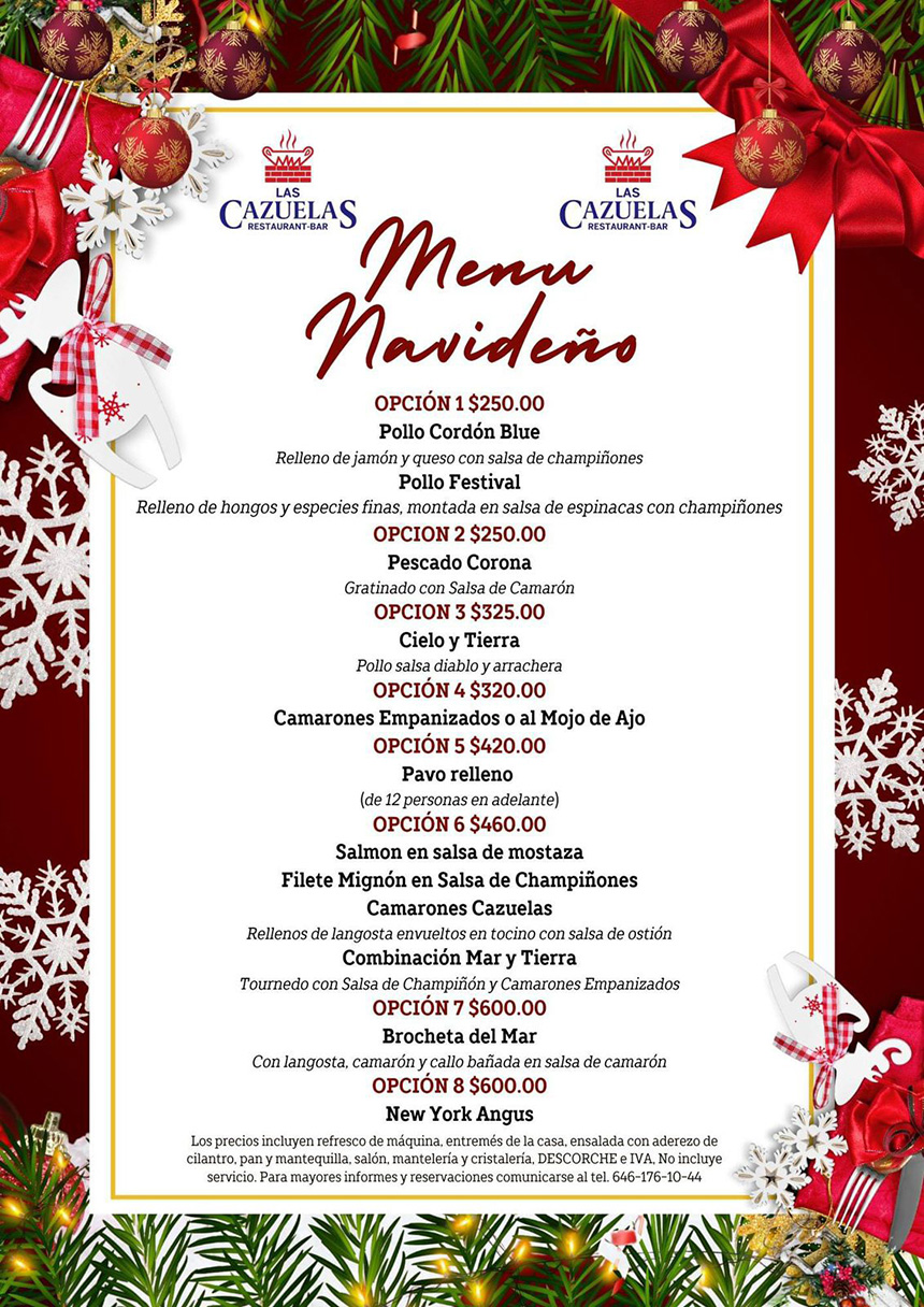 Menu Navideño